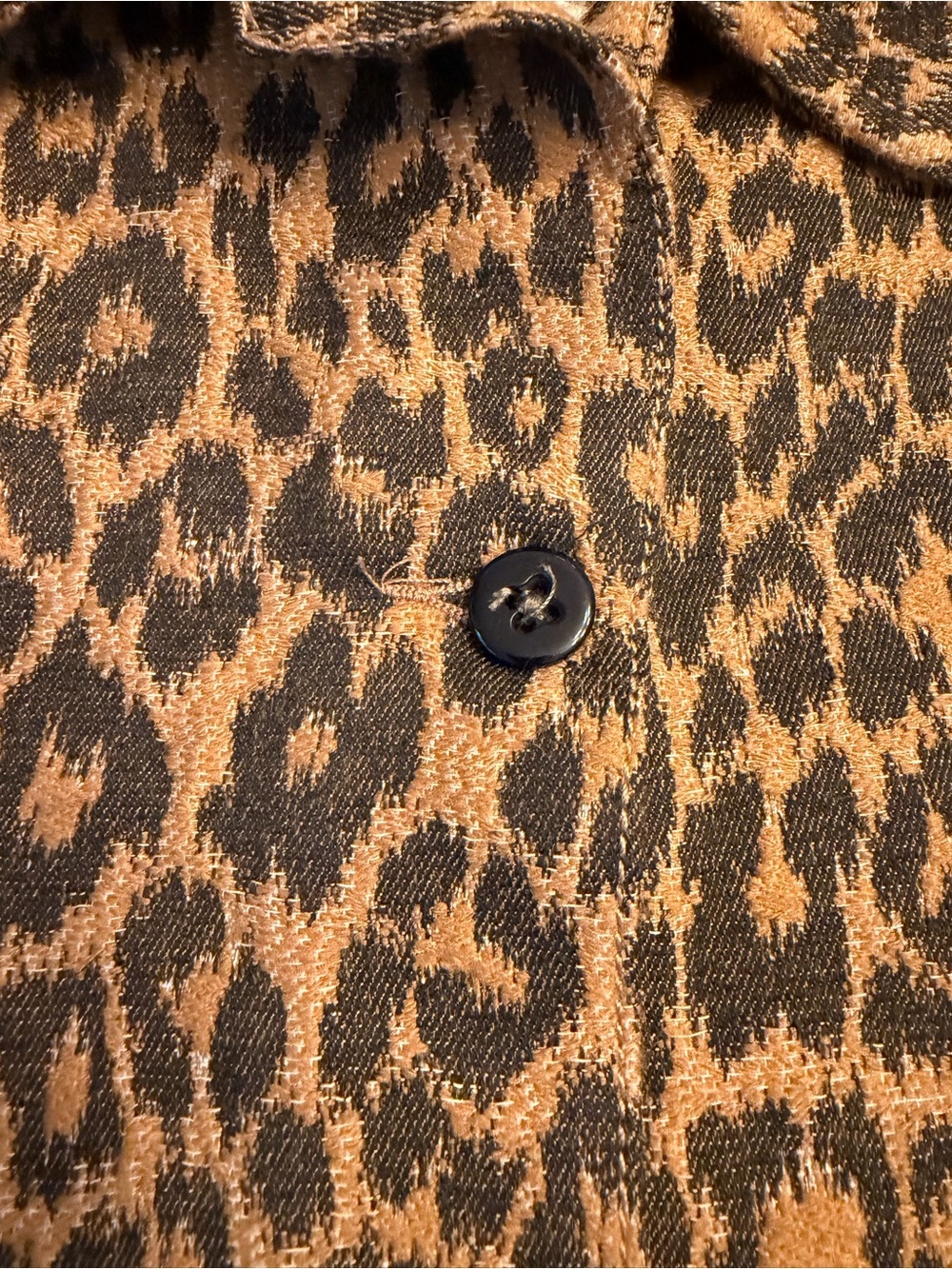 EUC! Bellerose Leopard Jacquard Oversized Jacket, sz 6 US (see chart) - Picture 5 of 14